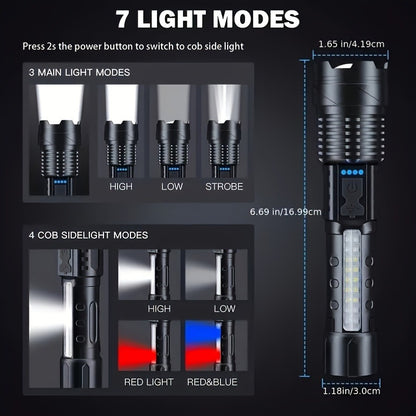 2-Pack Mini LED Flashlights - Compact Tactical Flashlight Set for Emergency & Outdoor Use