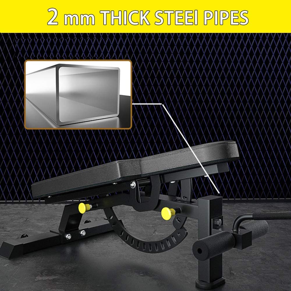 Adjustable Weight Bench - Foldable Multi-Function Strength Training Bench for Home Gym