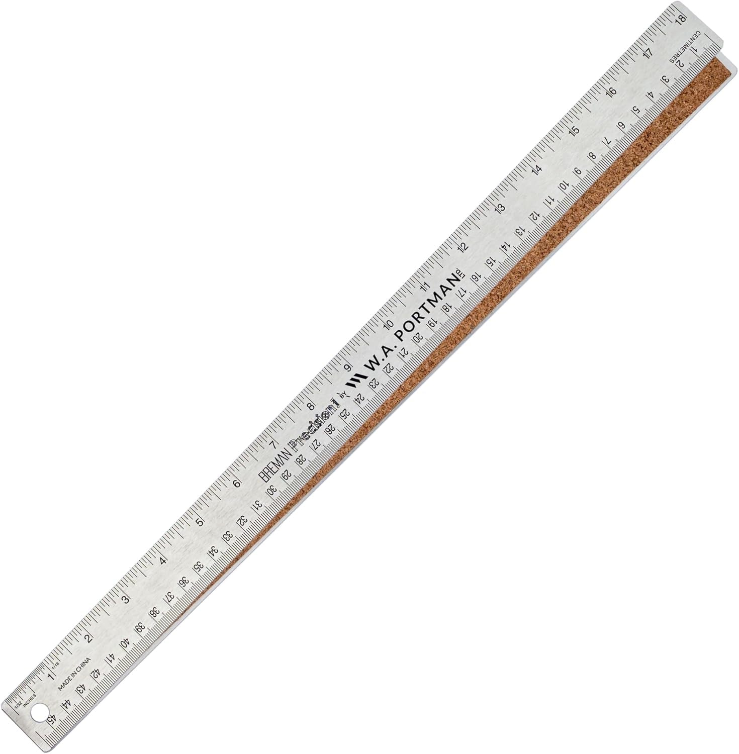 Metal Ruler 18 Inch Cork Back – Stainless Steel Straight Edge, Flexible Non-Slip 18 Inch Metal Ruler with Cork Backing – Imperial & Metric for Crafting, School, Workshop & Home Use