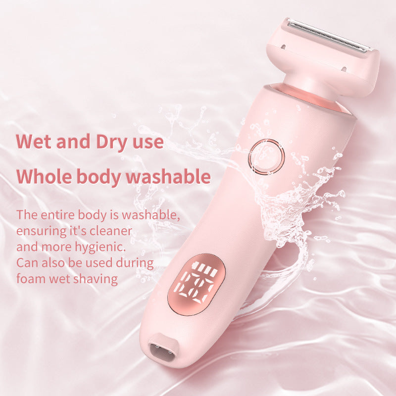 2-in-1 Hair Removal Epilator & Trimmer – USB Rechargeable Women's Body Shaver for Face, Legs & Bikini