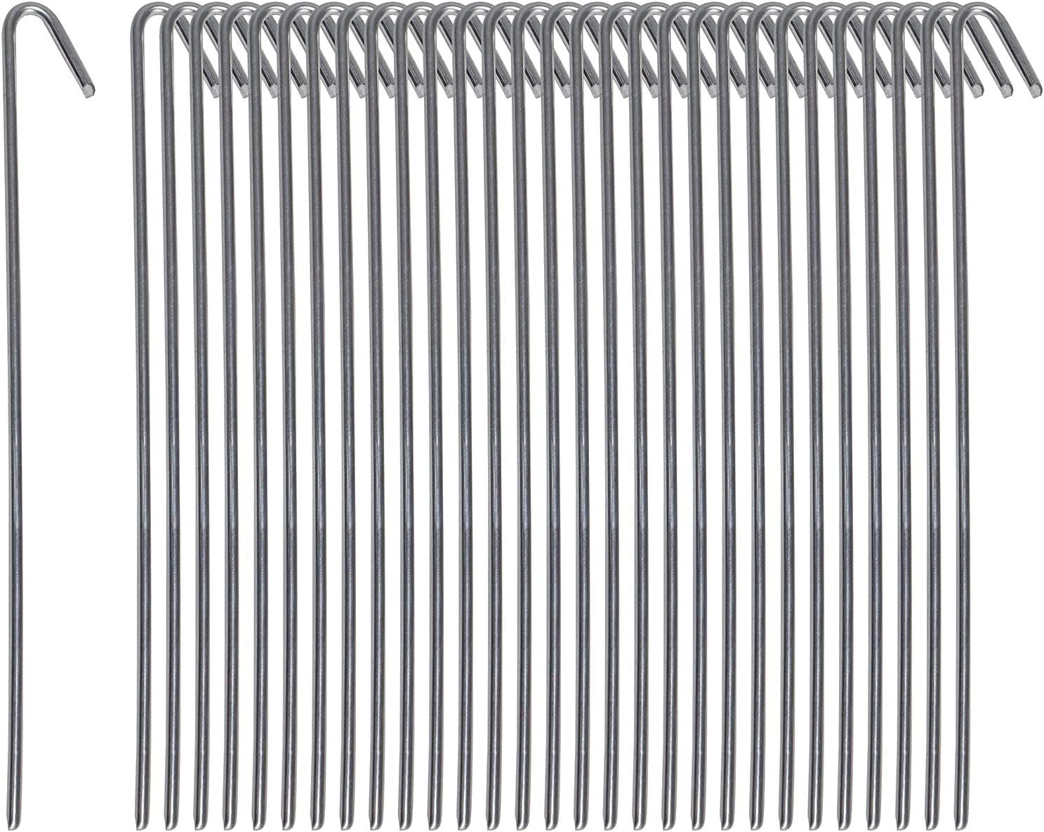 30 Pack Tent Stakes Metal Garden Edging Fence Hooks Pegs Christmas Decoration Stakes Made USA 9 Inches Long