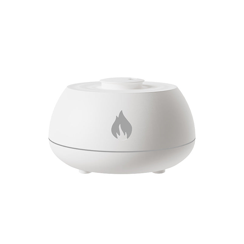 Flame Aromatherapy Diffuser – 130ml USB Essential Oil Humidifier with 7-Color LED Light