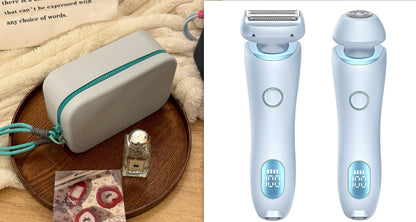 2-in-1 Hair Removal Epilator & Trimmer – USB Rechargeable Women's Body Shaver for Face, Legs & Bikini