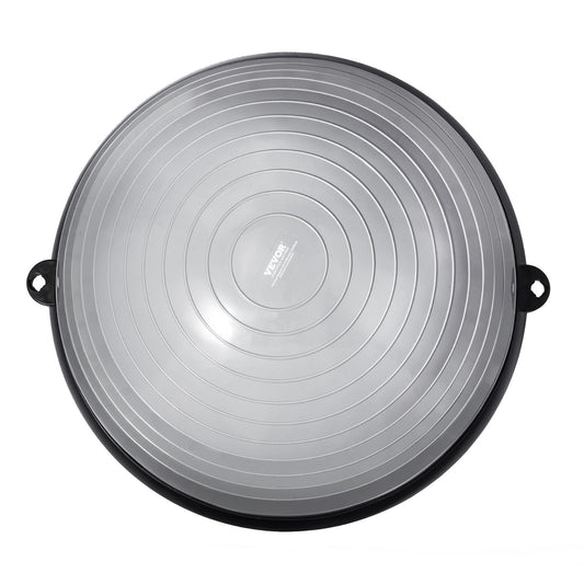 BOSU Ball Balance Trainer 23 Inch - Half Exercise Ball with Resistance Bands for Core, Stability & Yoga - 660lbs Gray