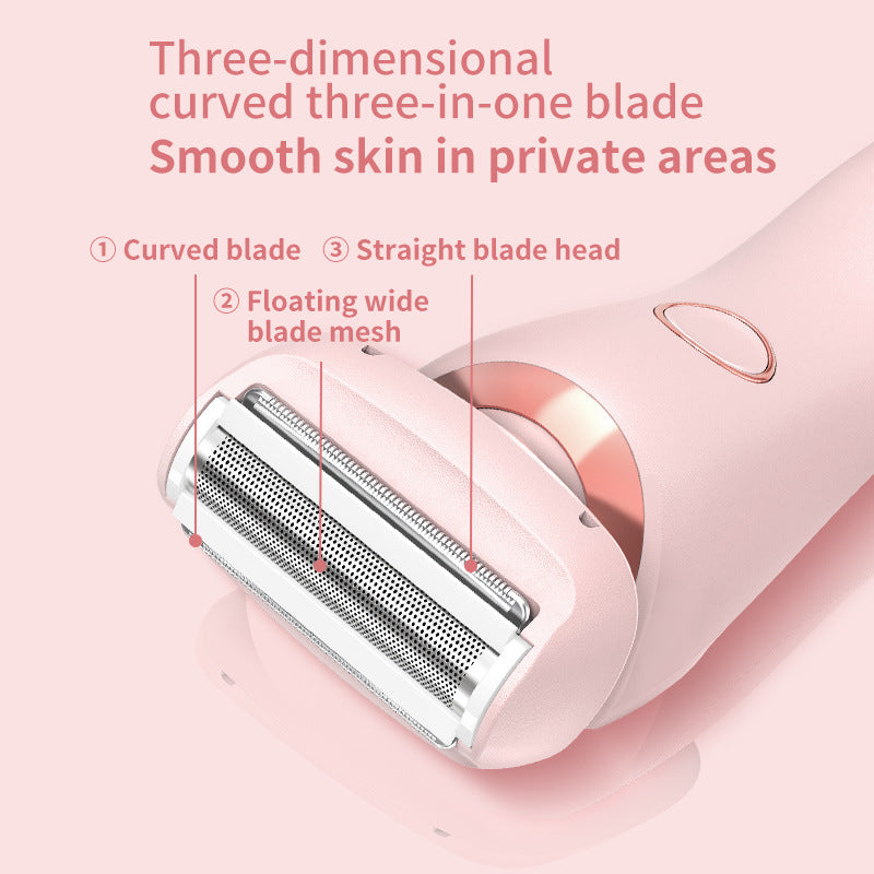 2-in-1 Hair Removal Epilator & Trimmer – USB Rechargeable Women's Body Shaver for Face, Legs & Bikini