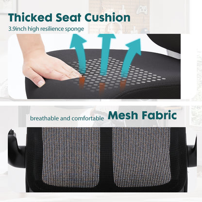 Ergonomic Mesh Office Chair - Breathable Computer Desk Chair with Lumbar Support