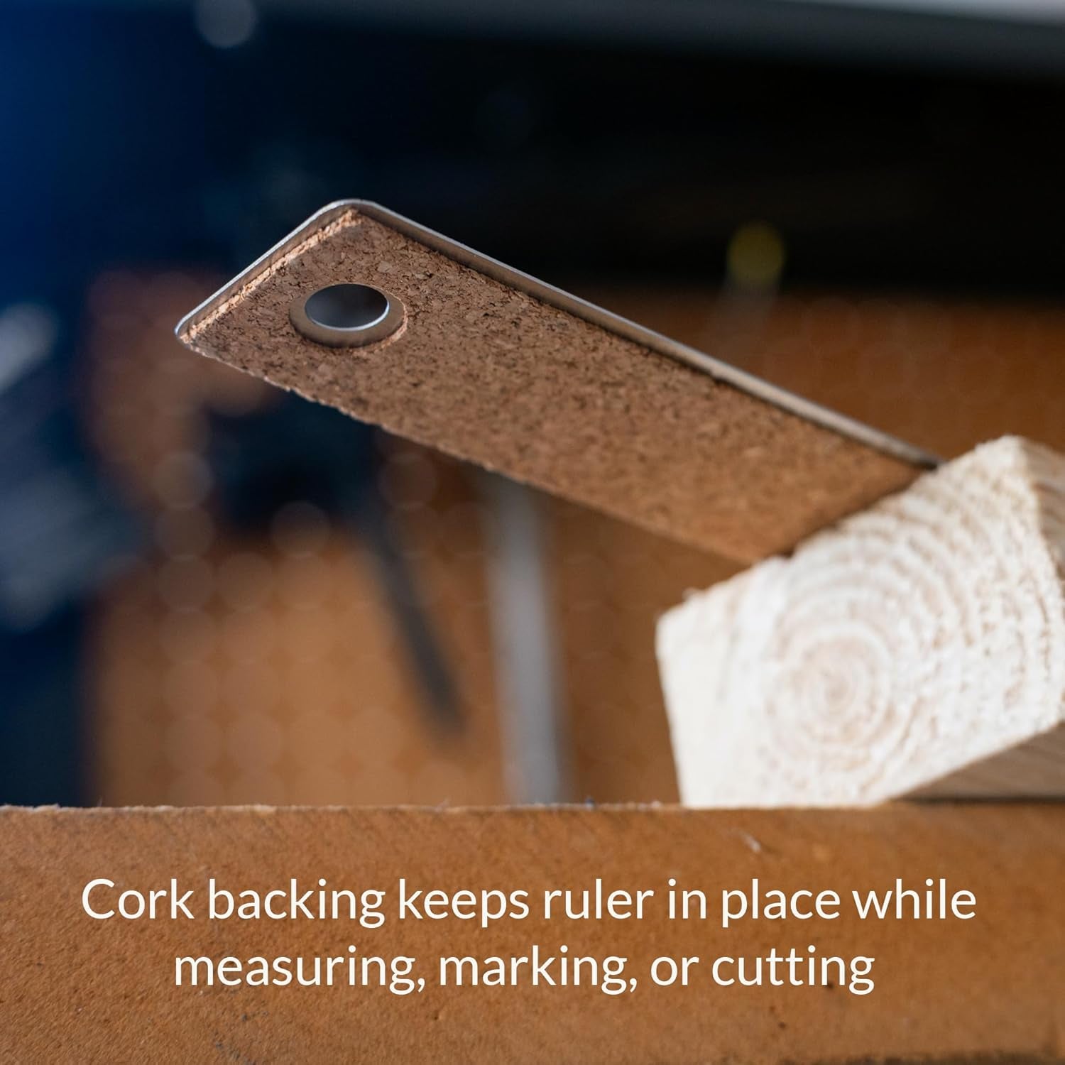 Metal Ruler 18 Inch Cork Back – Stainless Steel Straight Edge, Flexible Non-Slip 18 Inch Metal Ruler with Cork Backing – Imperial & Metric for Crafting, School, Workshop & Home Use