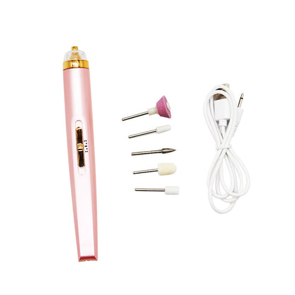 5-in-1 Electric Nail Drill Set – USB Rechargeable Manicure & Pedicure Kit with LED Light