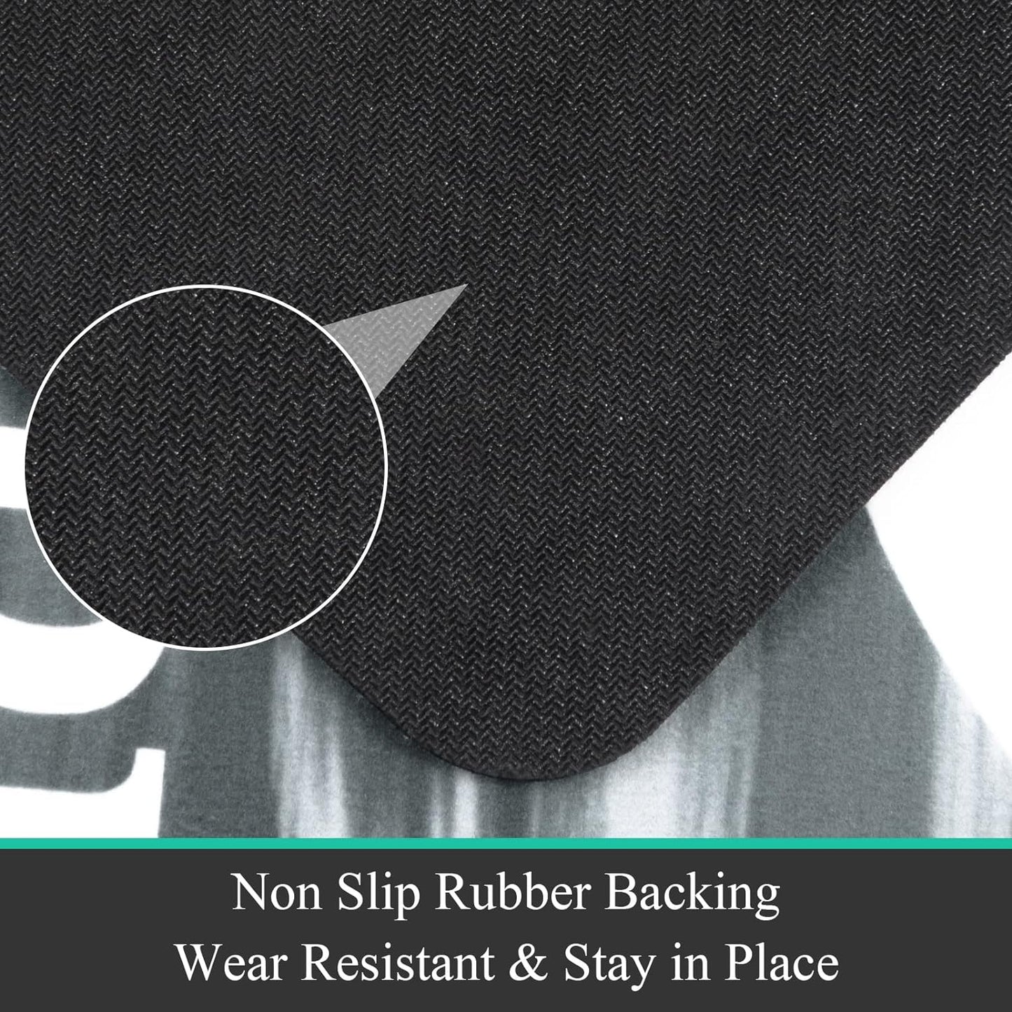 Laundry Room Rug Runner 20"X48" Waterproof Rubber Laundry Mat Non Slip Kitchen Mats for Floor Washable Floor Mat Runner Rug for Farmhouse Mudroom Washroom Bathroom Decor