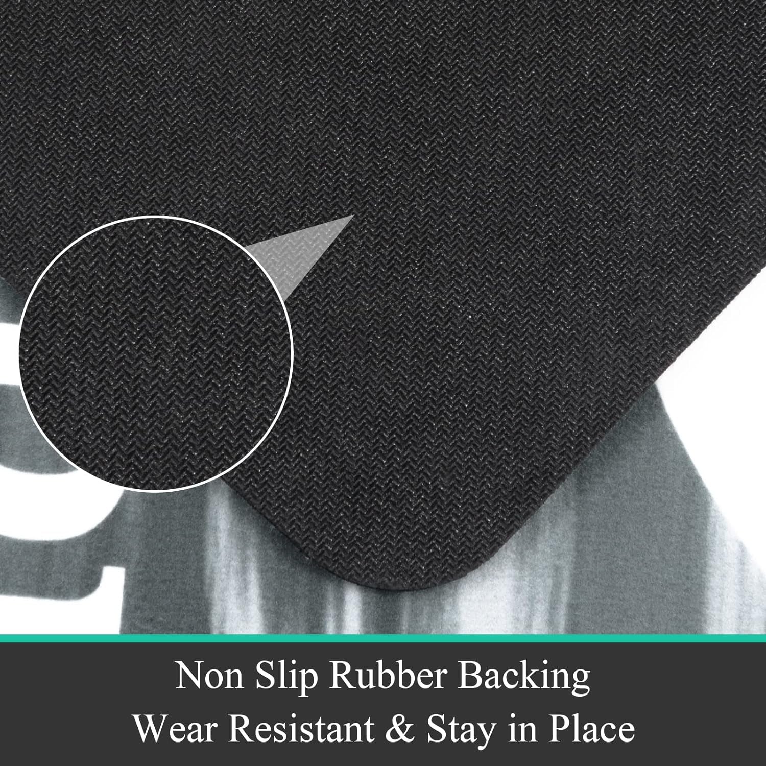 Laundry Room Rug Runner 20"X48" Waterproof Rubber Laundry Mat Non Slip Kitchen Mats for Floor Washable Floor Mat Runner Rug for Farmhouse Mudroom Washroom Bathroom Decor