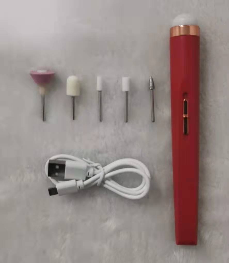 5-in-1 Electric Nail Drill Set – USB Rechargeable Manicure & Pedicure Kit with LED Light