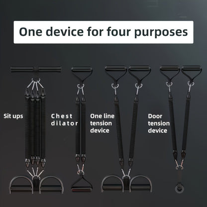 Adjustable Resistance Bands with Foot Pedals - Home Fitness Training Set