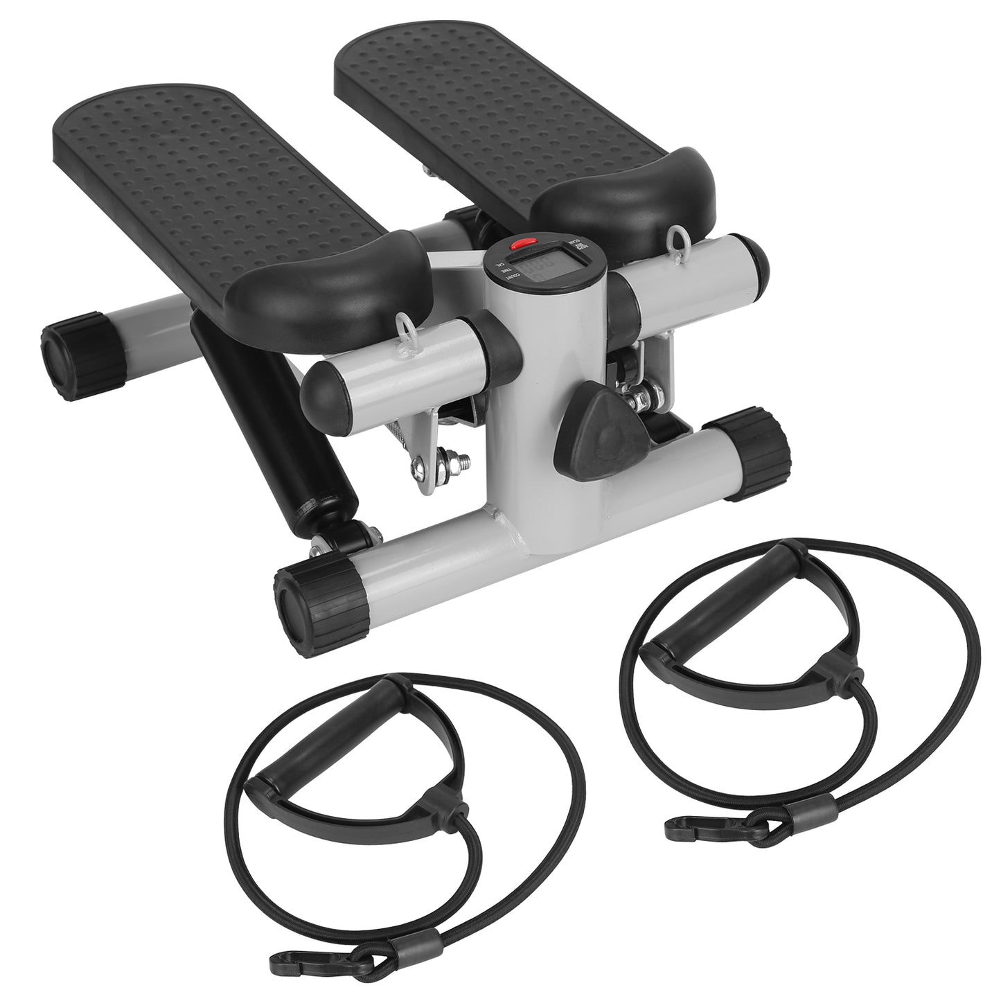 Mini Fitness Stepper with Resistance Bands - 330 lbs Capacity | LCD Monitor