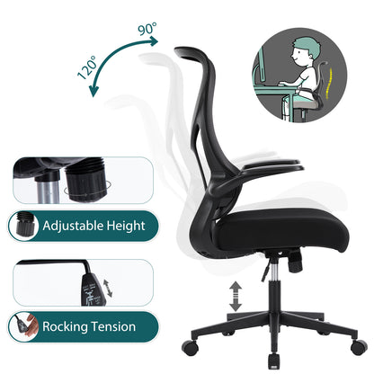 Ergonomic Mesh Office Chair - Breathable Computer Desk Chair with Lumbar Support