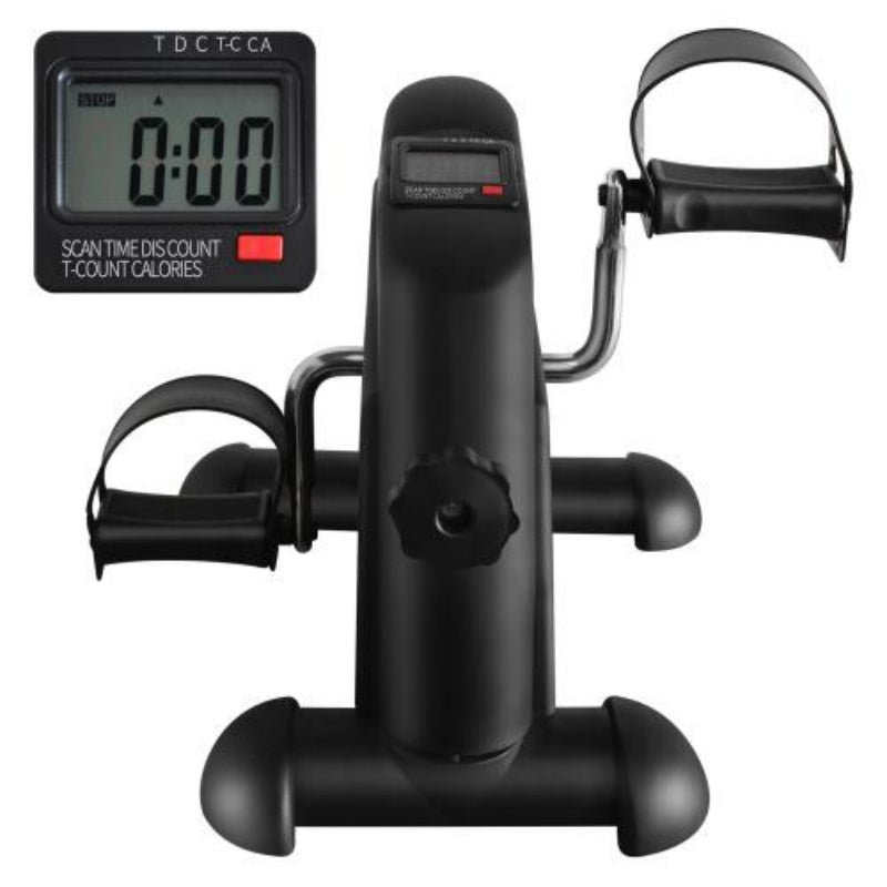 Mini Exercise Bike with LCD Display - Portable Pedal Exerciser 265 lbs Capacity