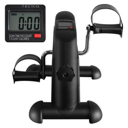 Mini Exercise Bike with LCD Display - Portable Pedal Exerciser 265 lbs Capacity