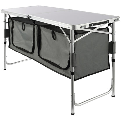 VEVOR Folding Camping Kitchen Table - 3 Adjustable Heights with Quick Setup