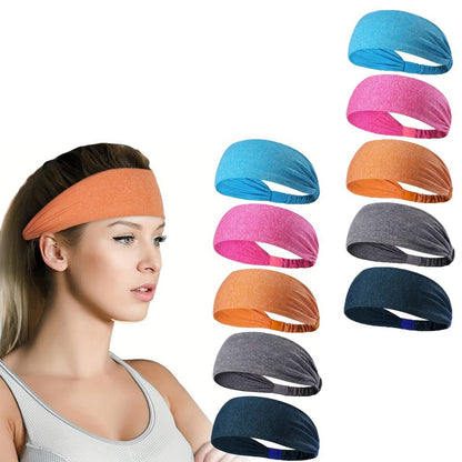 Conjunto de 5 diademas y bandas para el sudor para deportes, unisex, accesorios de fitness
