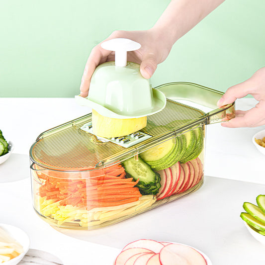 Multifunctional Vegetable Cutter - 5-in-1 Mandoline Slicer with Steel Blades for Kitchen