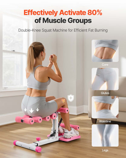 Deep Squat Machine - Glute Trainer with 3 Resistance Bands for Booty Sculpting & Leg Strength - 300lbs