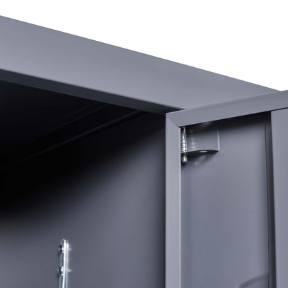 3-Door Metal Lockers with Lock - Employee Storage Cabinet for Gym, Office, School