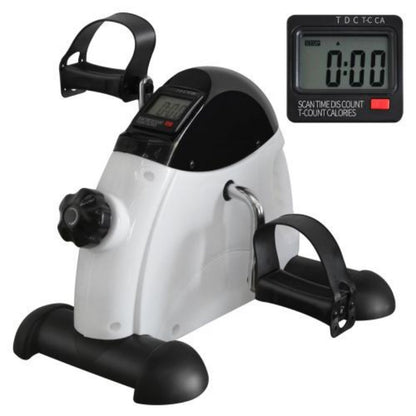 Mini Exercise Bike with LCD Display - Portable Pedal Exerciser 265 lbs Capacity