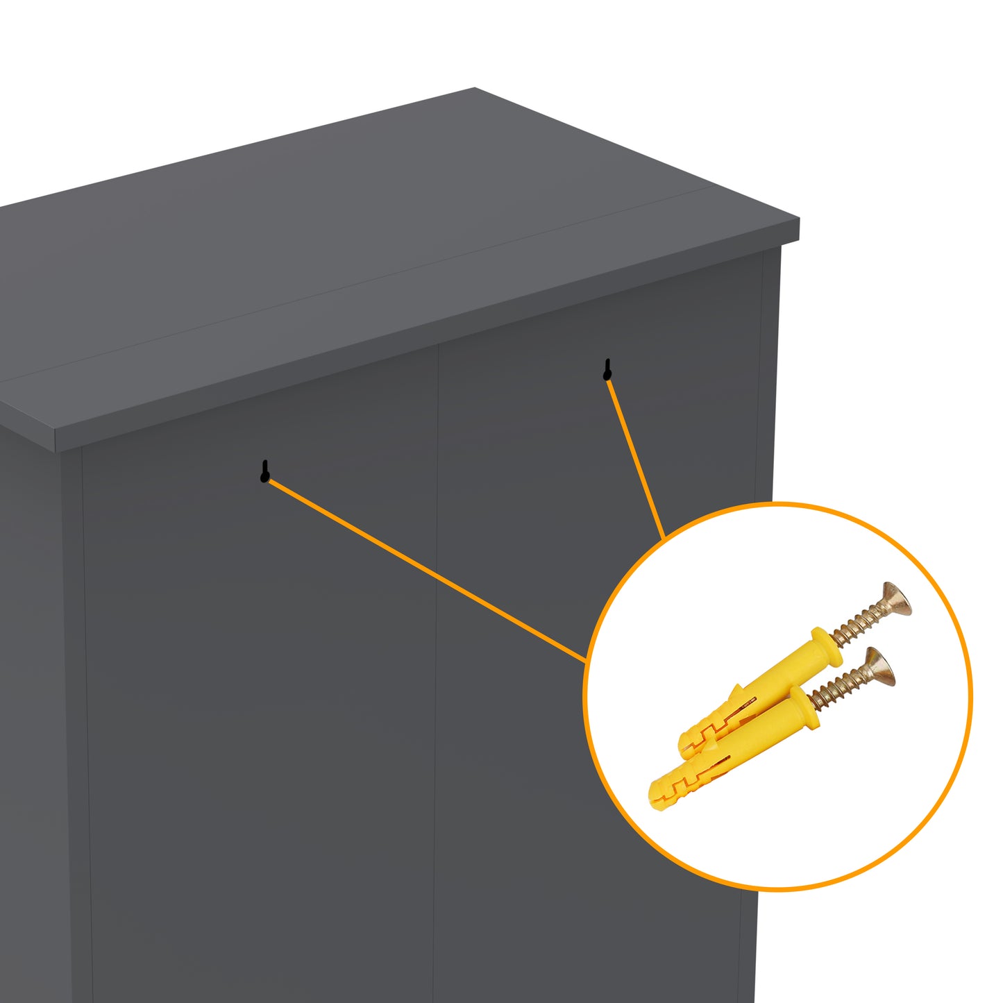 Gabinete de herramientas de metal de 120 cm de alto - Organizador de garaje con cerradura y estantes ajustables
