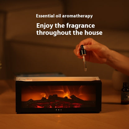 3D Flame Essential Oil Diffuser – Aromatherapy Humidifier with LED Fireplace Effect & Remote Control