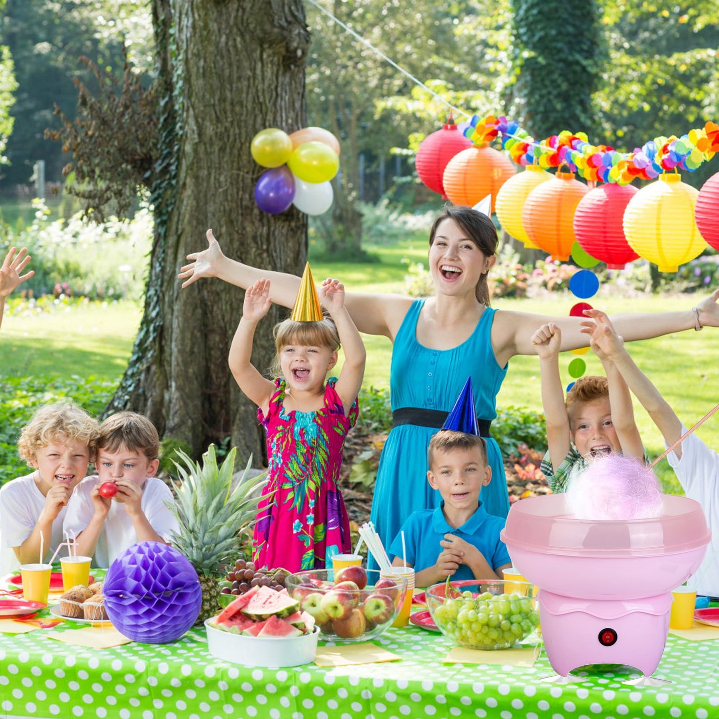 Portable Cotton Candy Maker - Electric Sugar Floss Machine for Kids & Parties