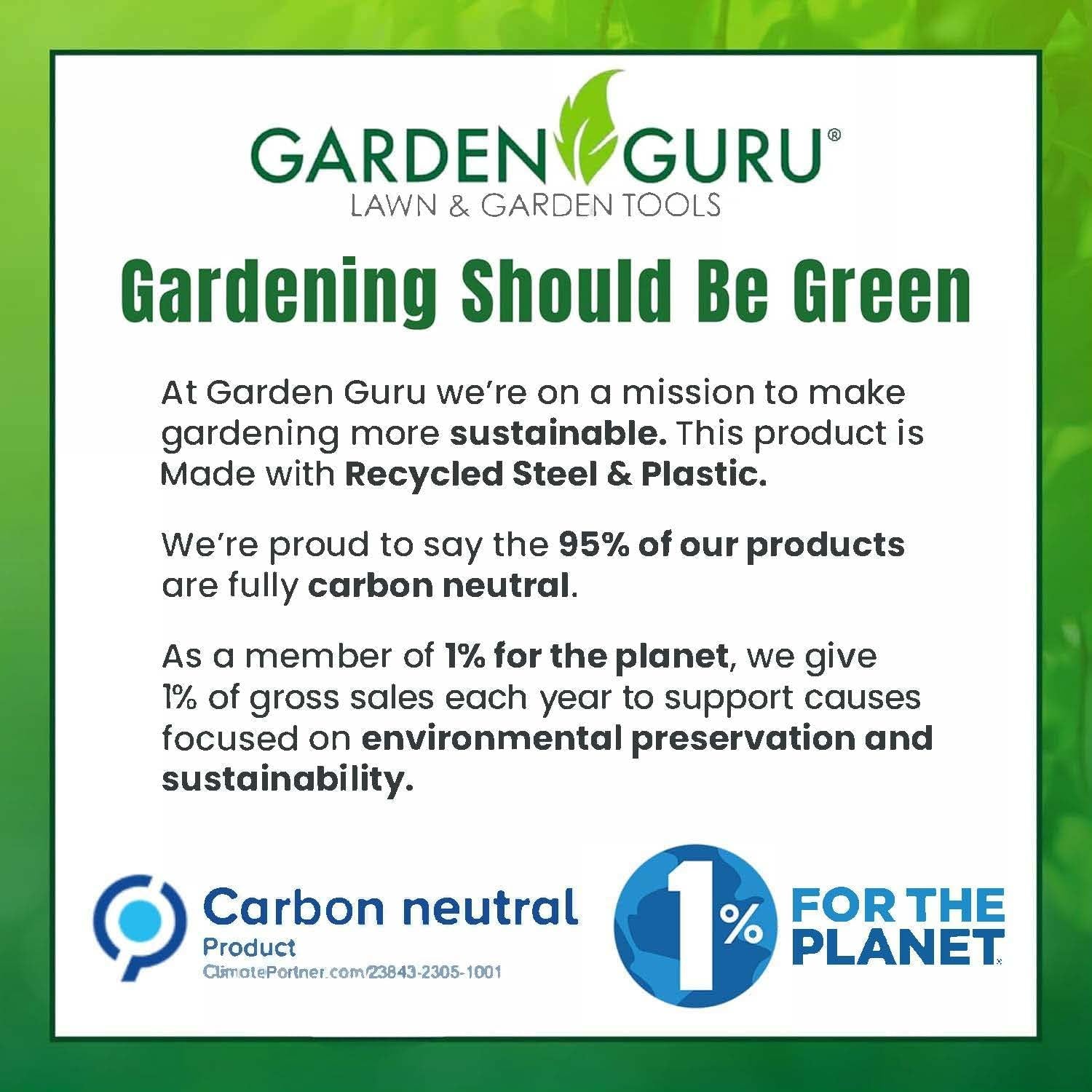 Garden Guru Hand Cultivator Rake Tiller Tool - Stainless Steel for Ultimate Strength - Rust Resistant - Ergonomic Handle - Great for Gardening Cultivating Loosening Weeding