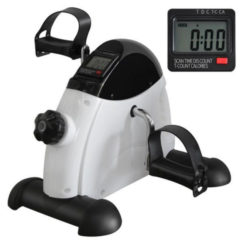 Mini Exercise Bike with LCD Display - Portable Pedal Exerciser 265 lbs Capacity