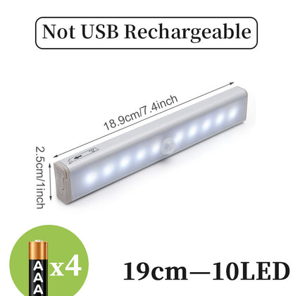 Motion Sensor LED Light Bar – Wireless Under Cabinet Lighting for Kitchen, Closet, Wardrobe & Hallway
